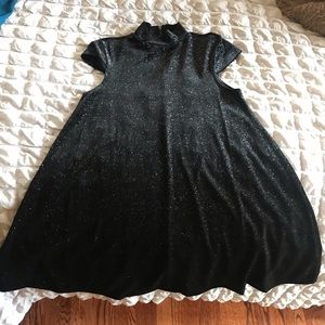 Black sparkle Swing Dress